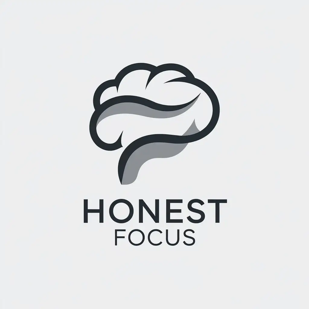 LOGO Design for Honest Focus Minimalistic Vector Logo Featuring Brain in Flow for Retail Industry