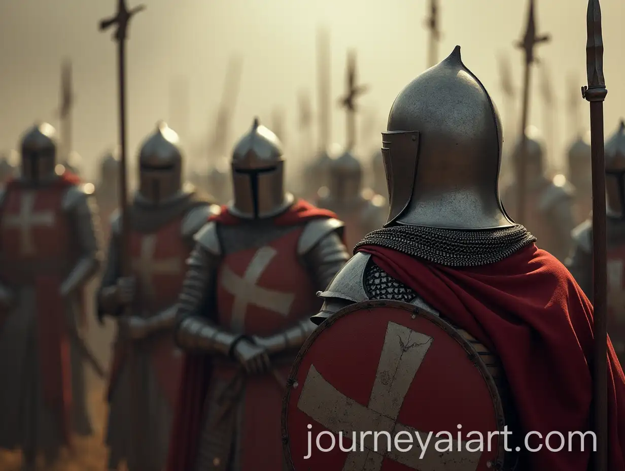 Templar-Knights-Standing-in-Line-with-Shields-Raised