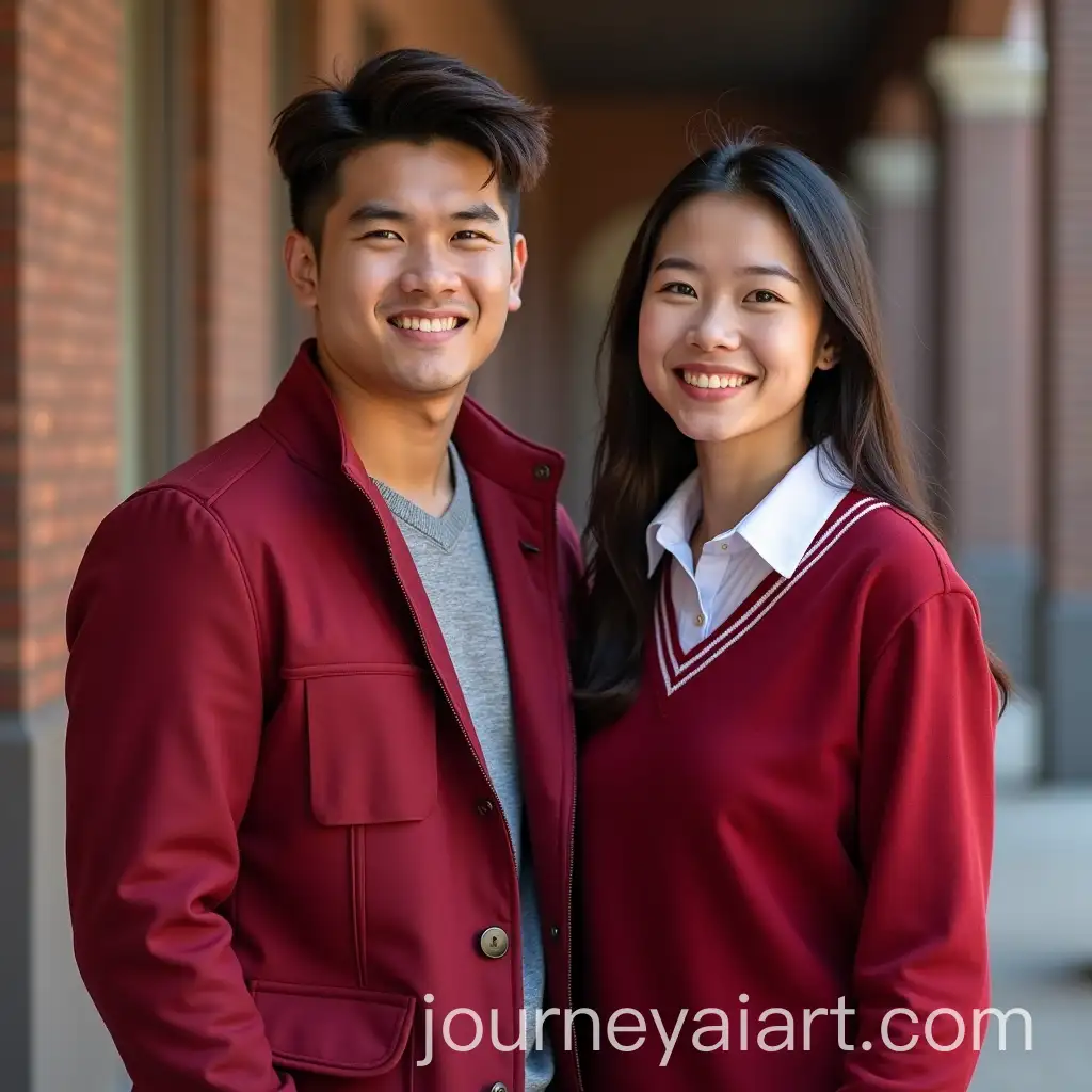 Real-High-School-Students-in-Crimson-Uniforms