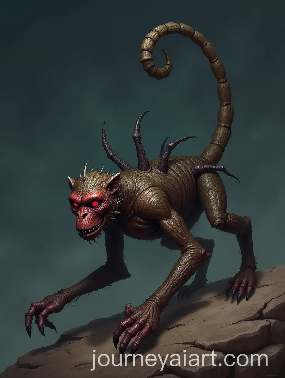 Menacing-MonkeyScorpion-Hybrid-Poised-for-Attack