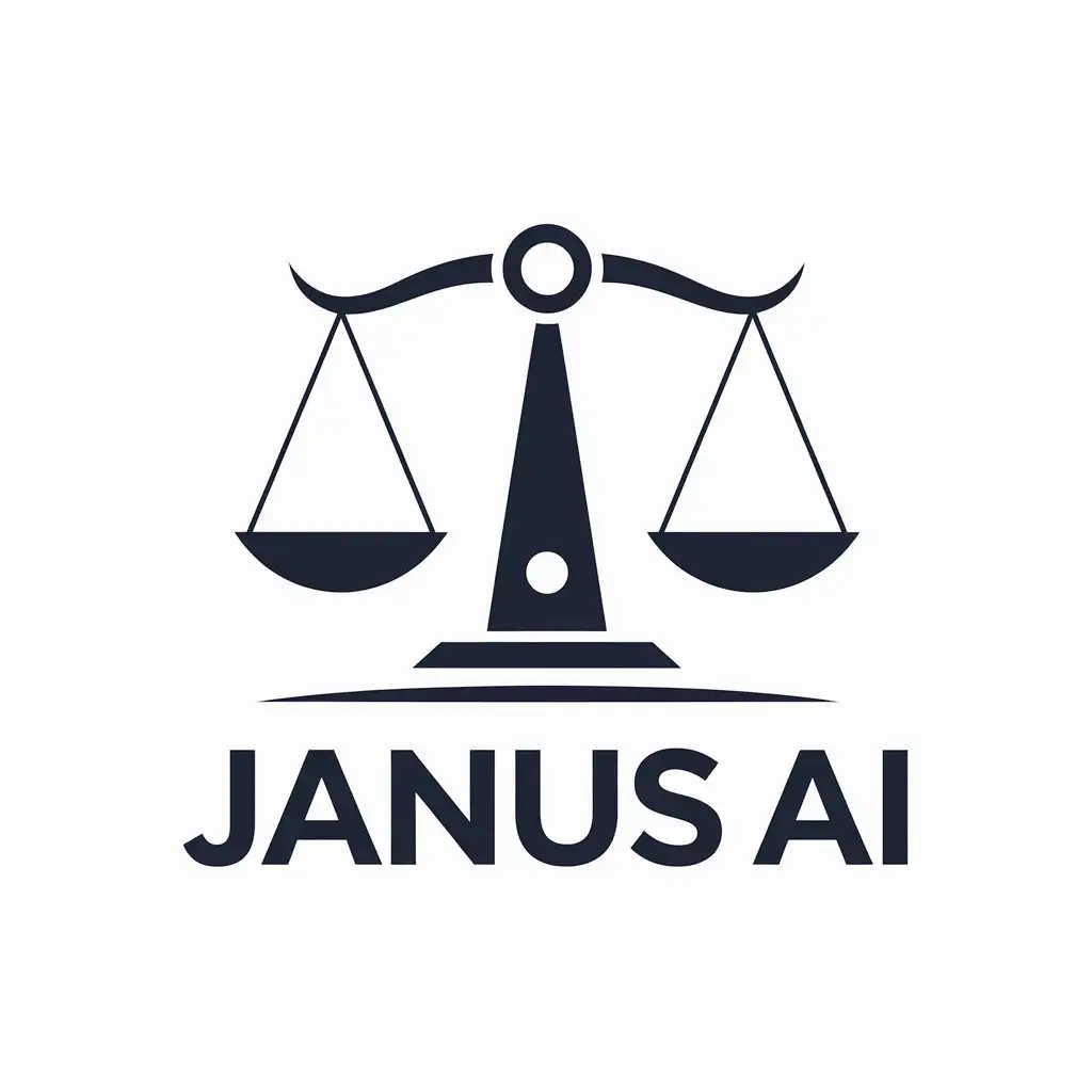 a vector logo design,with the text "janus AI", main symbol:appraise,Moderate,be used in Internet industry,clear background