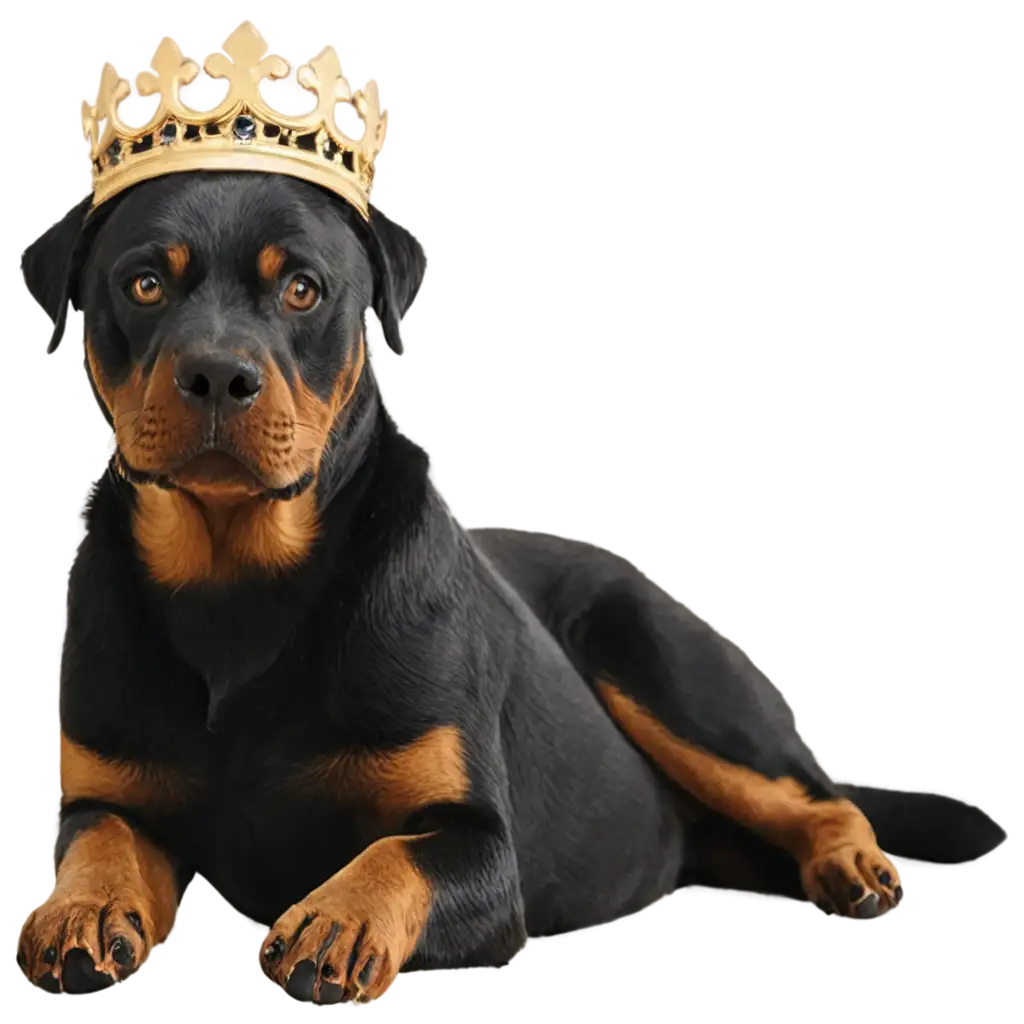 Rottweiler-Queen-PNG-Image-Majestic-Canine-Royalty-in-HighQuality-Format