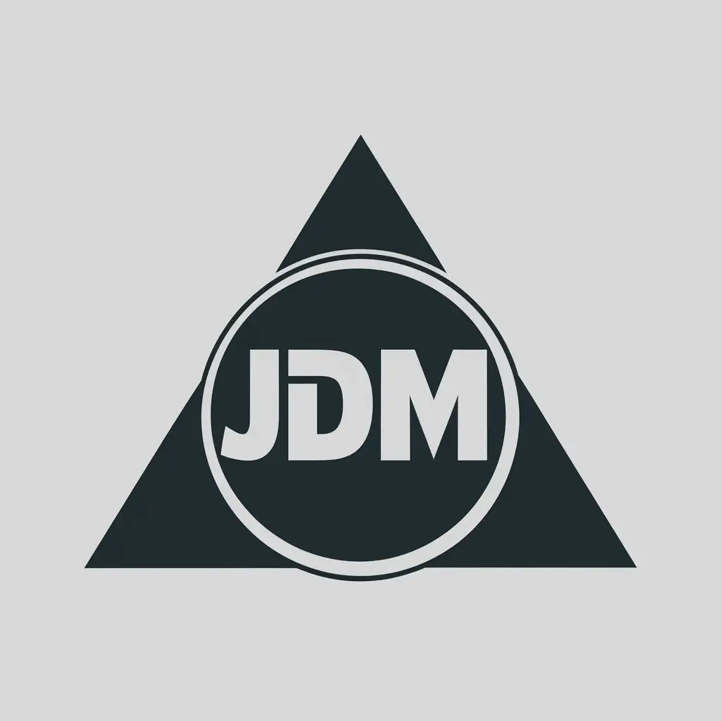 LOGO Design For JDM Modern Sphere and Triangle Symbol