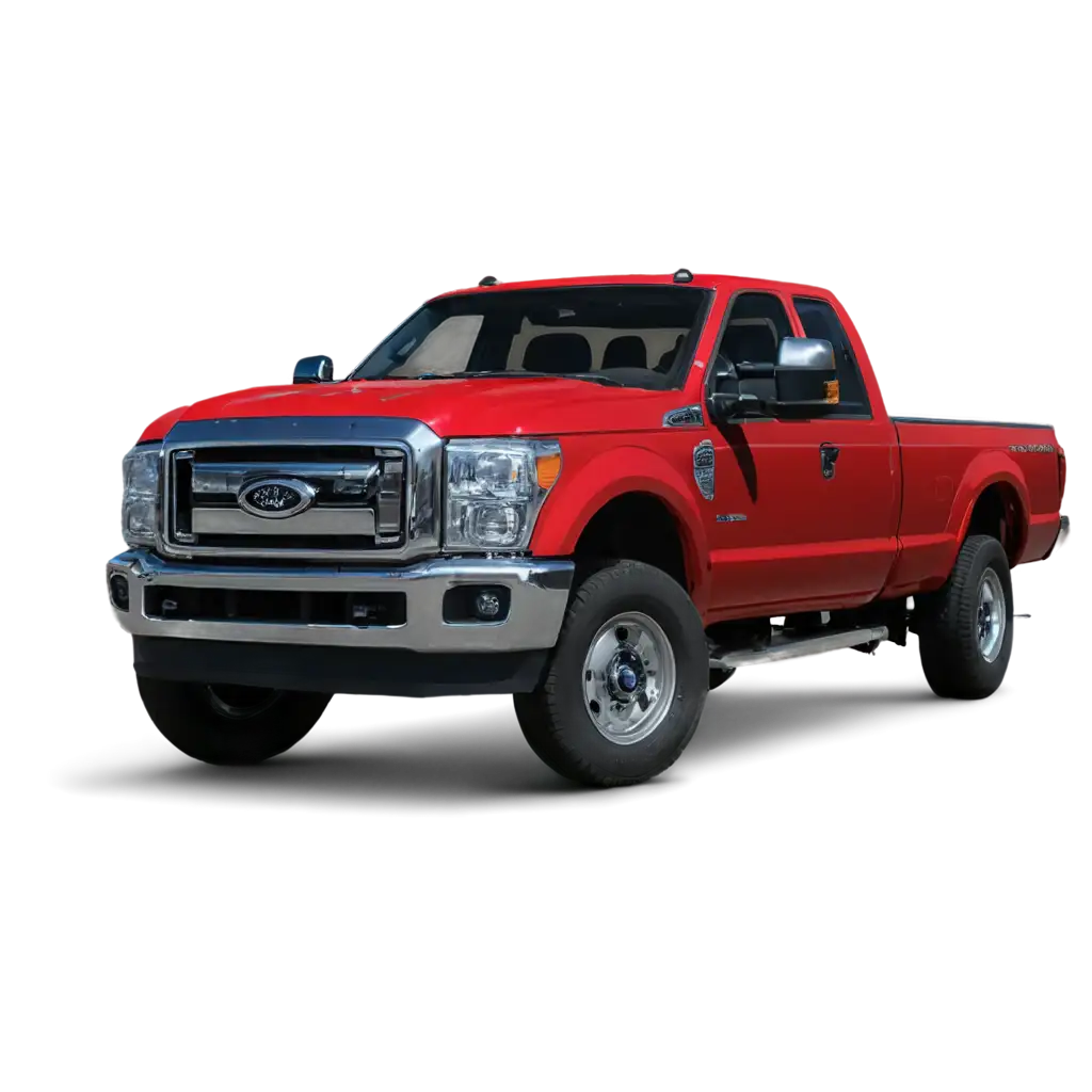 HighQuality-PNG-Image-of-a-Red-Super-Duty-F250-Without-Shadows