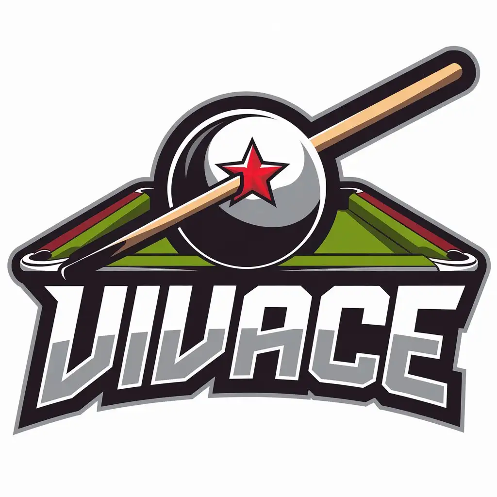 LOGO Design for Vivace Vector Billiard Symbol for Sports Fitness Industry