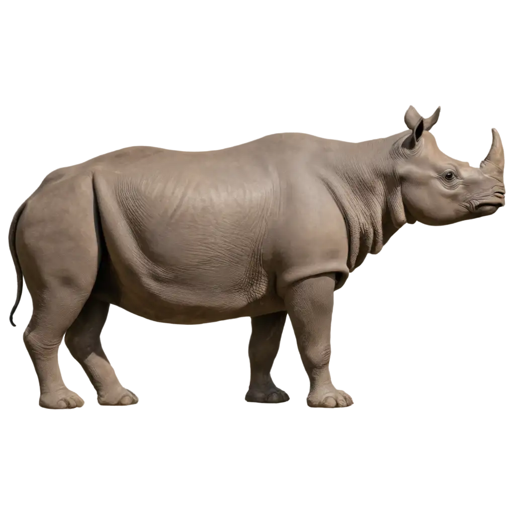 HighQuality-PNG-Image-of-a-Javan-Rhinoceros-Standing-Firm-Perfect-for-Wildlife-and-Conservation-Projects