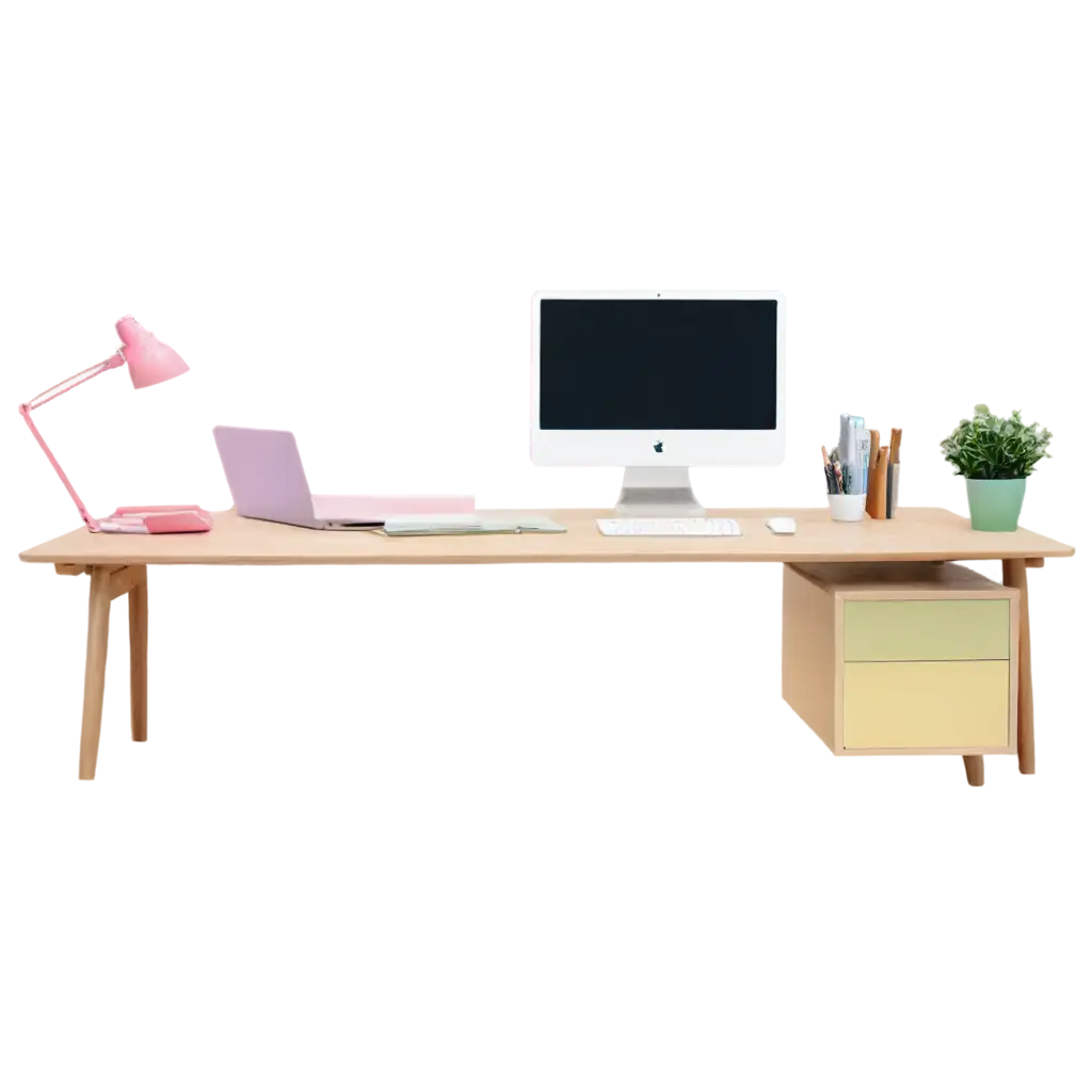 Enhance-Your-Workspace-with-a-Computer-Desk-in-Pastel-Tones-PNG