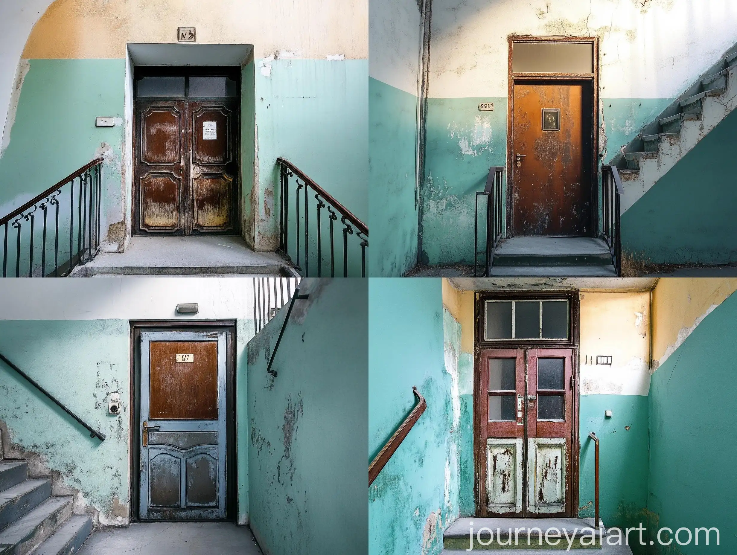 Weathered-Iron-Doors-at-an-Old-Entrance