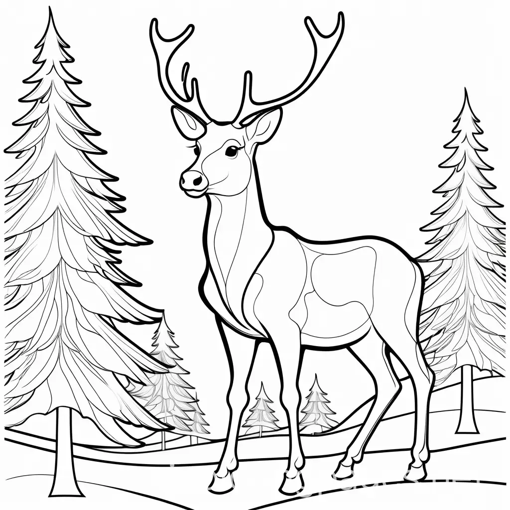 Simple-Reindeer-Coloring-Page-for-Kids