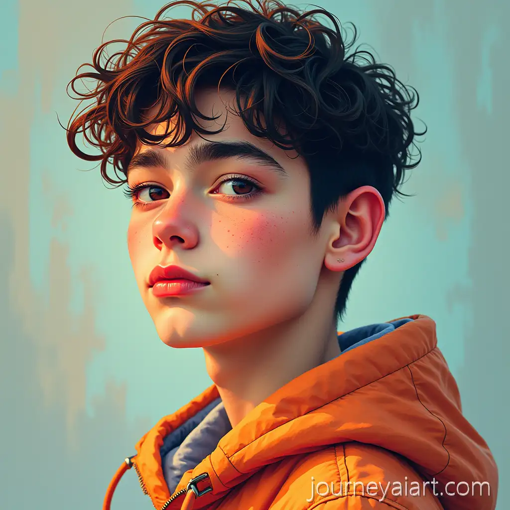 Artistic-Portrait-PhotographyYoung-Male-Artistic-Portrait-with-Cartoonish-Flair-and-Vibrant-Colors