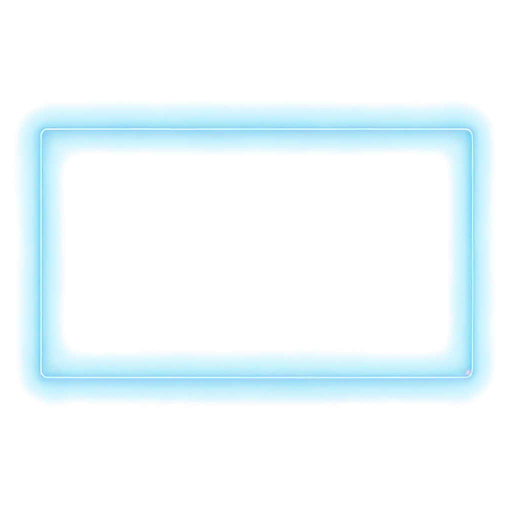 Glowing-Blue-Rectangle-Border-PNG-Image-for-Versatile-Design-Uses