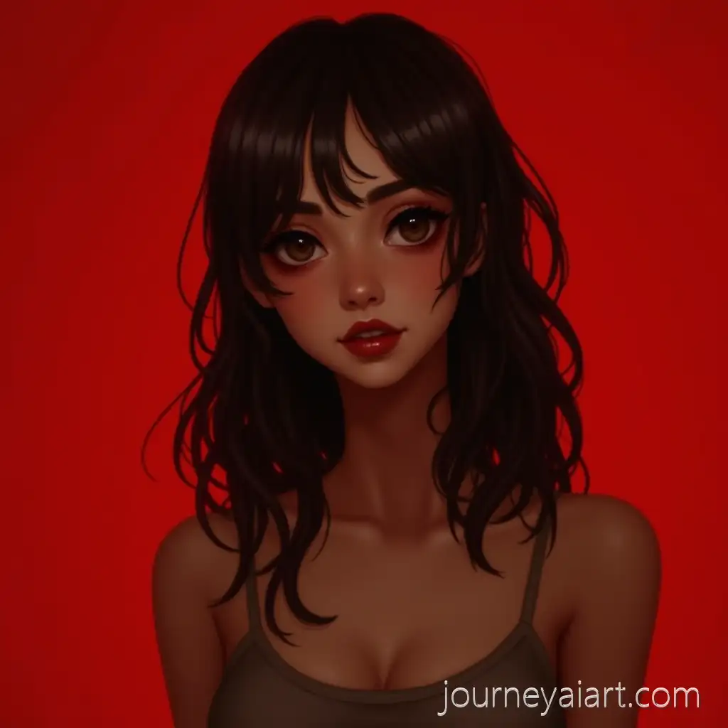 Creepy-SemiRealistic-Portrait-of-a-22YearAI-Image-Prompt-ExpansionOld-Female-with-Dark-Brown-Hair