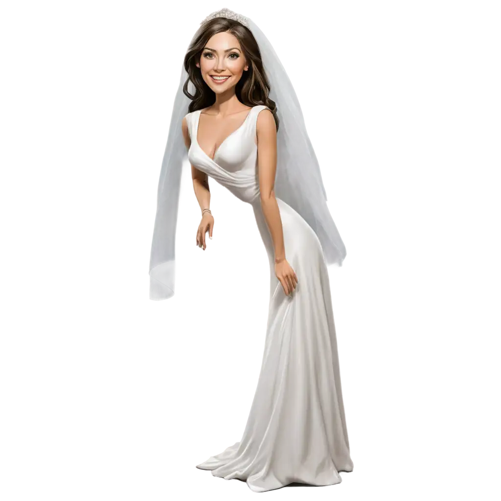 Caricature-Bride-PNG-Image-Whimsical-and-Personalized-Artwork-for-Various-Uses