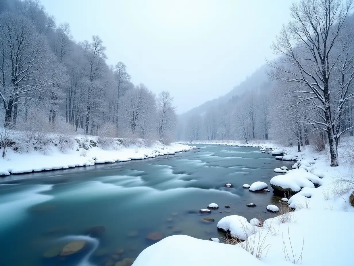 Stunning-February-Mountain-River-Winter-Scenery