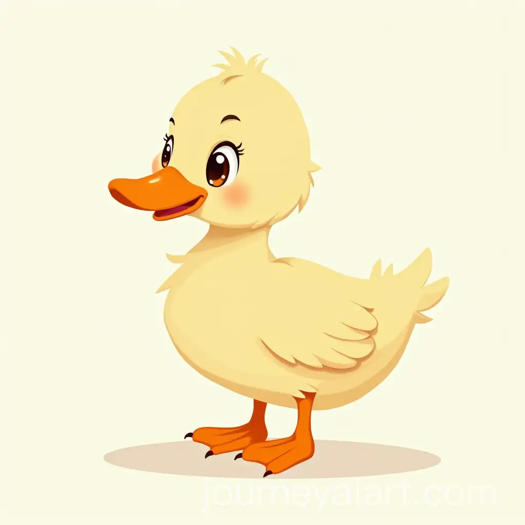 Adorable-Cartoon-Duck-Sketch