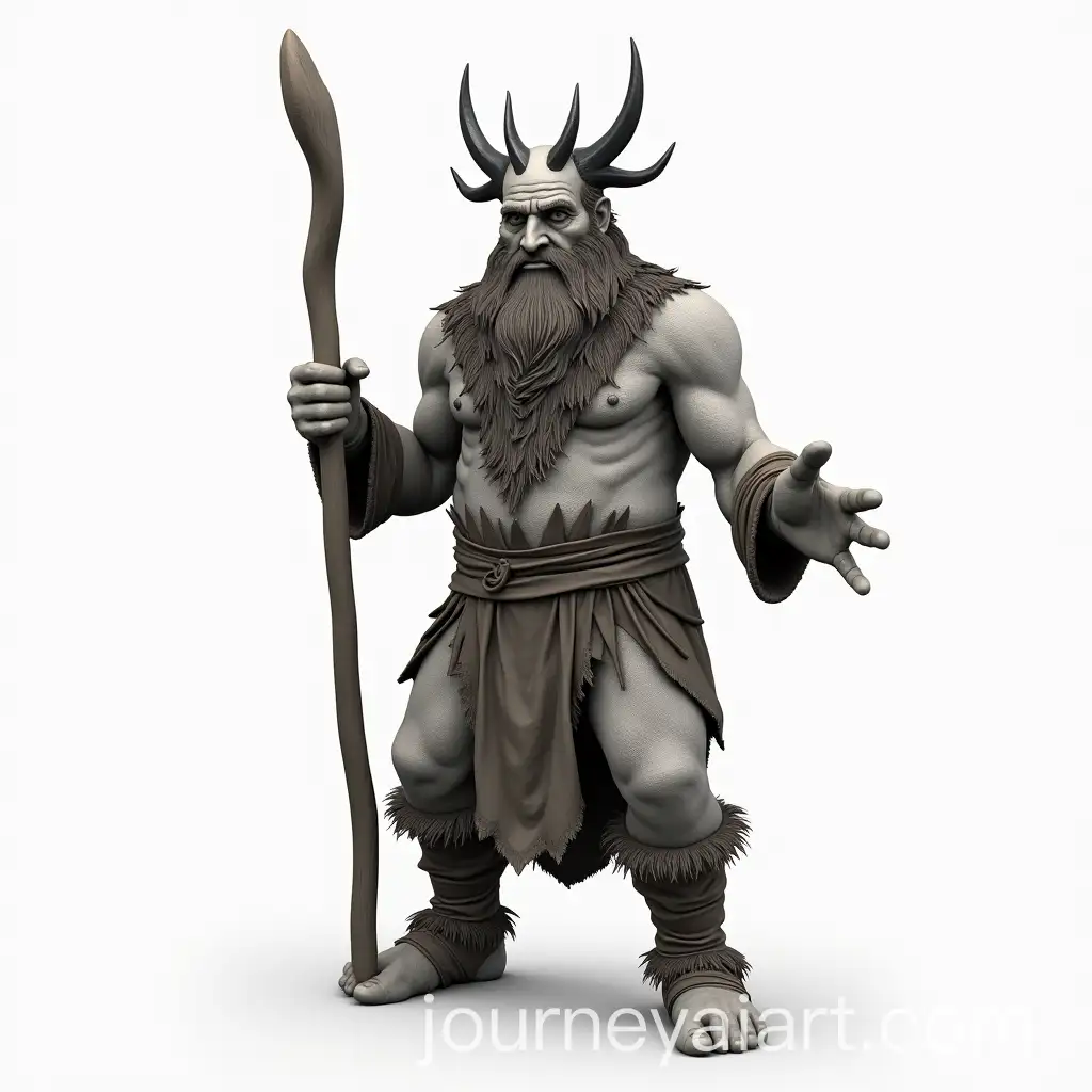 3D-Shaman-UltraRealistic-Artwork-with-Shadows-on-White-Background