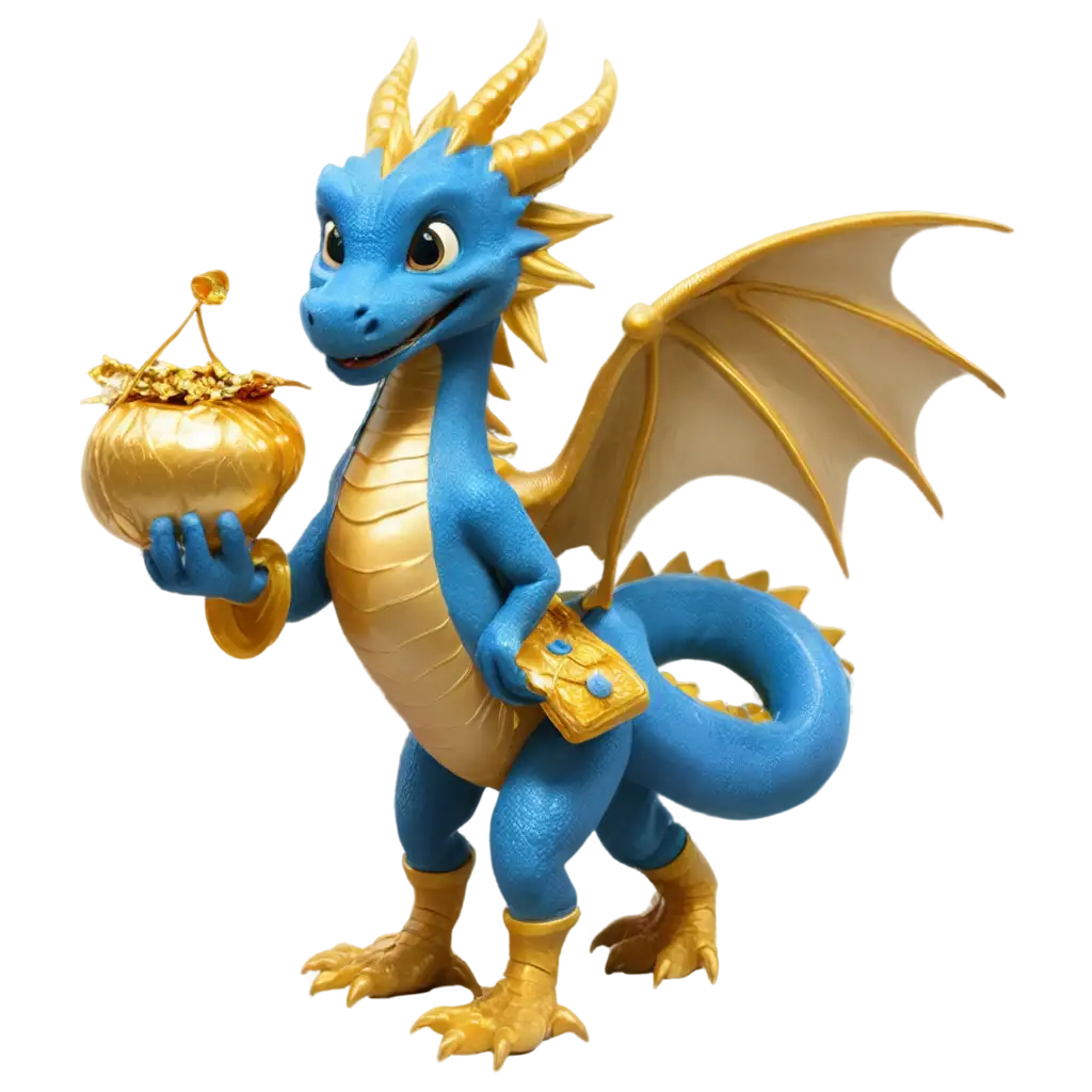 Kind-Blue-Dragon-Holding-a-Bag-of-Gold-PNG-Image-for-HighQuality-Digital-Art