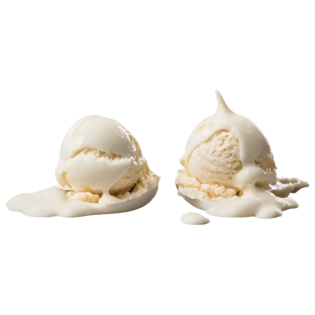 Melting-White-Ice-Cream-Scoops-PNG-Image-Artistic-and-Refreshing-Visuals