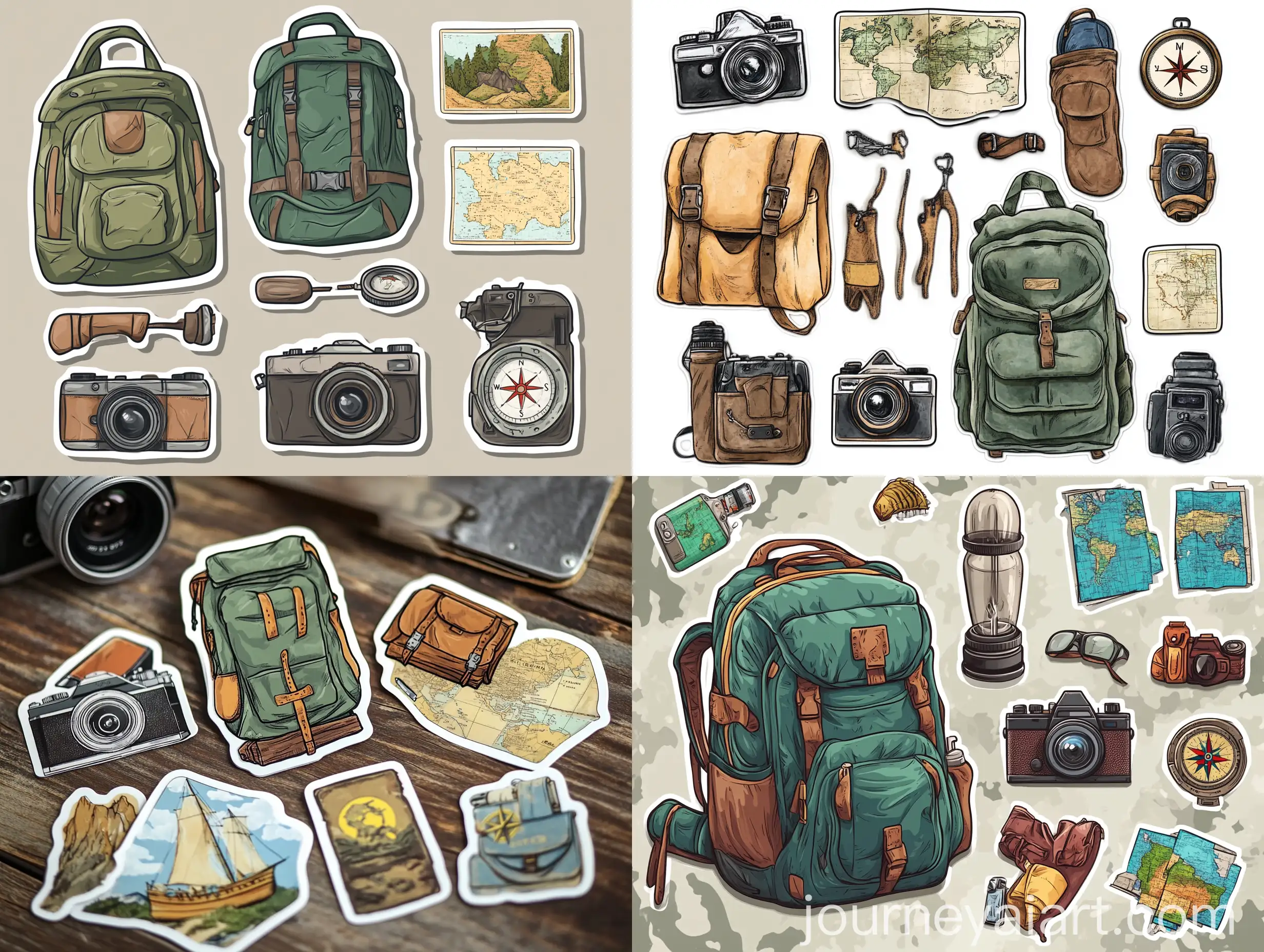 Rugged-Adventure-Travel-Essentials-Sticker-Set