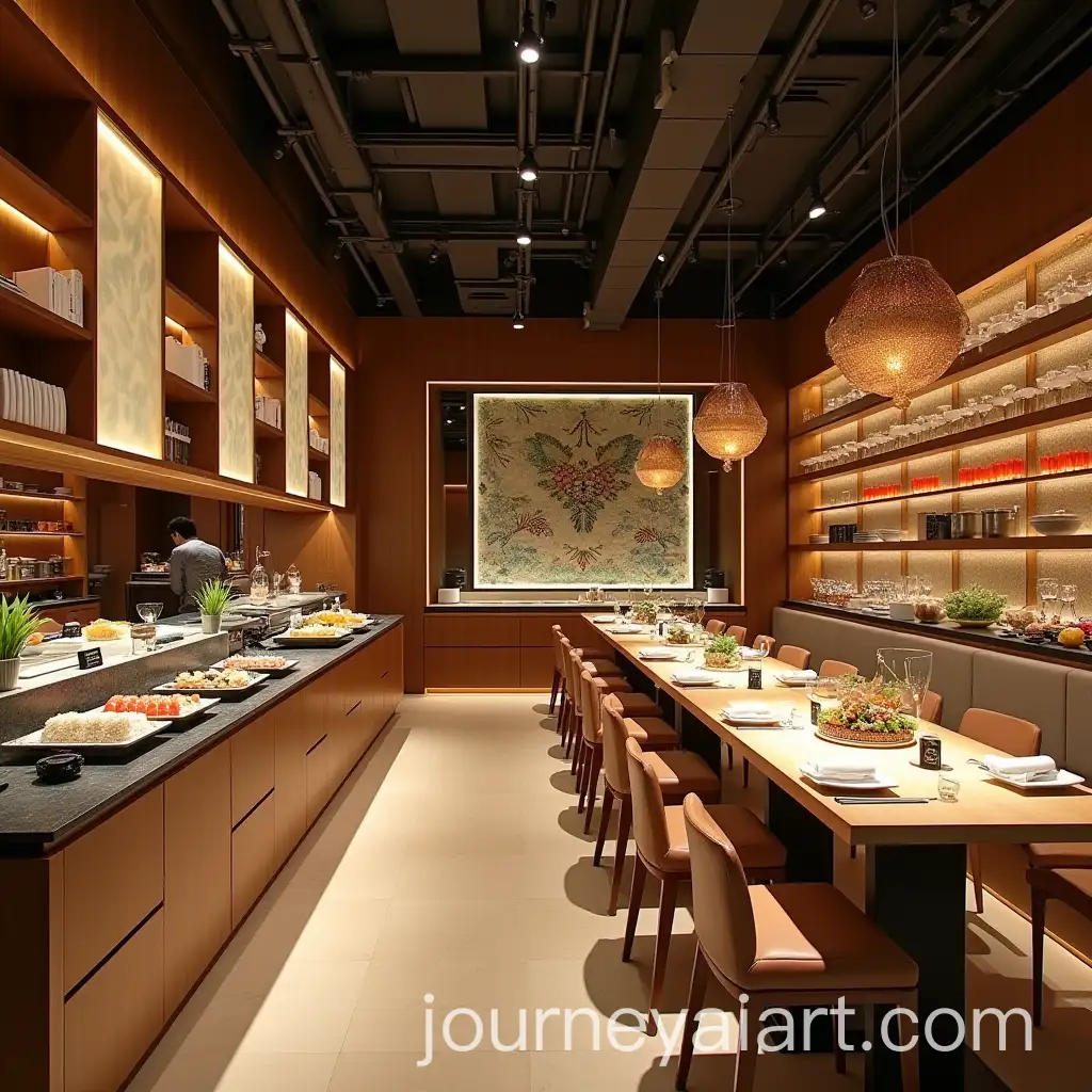 Modern-Interior-Design-of-Sushi-Restaurant-with-Conveyor-Belt