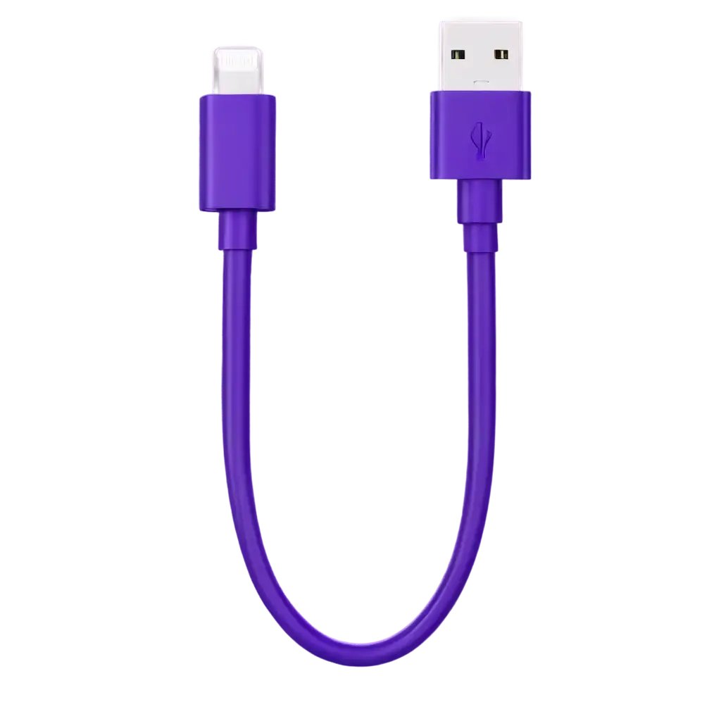 Photorealistic-Purple-Charging-Cable-PNGPNG-Image-SEO-Optimization-Image-High-Detail-Glowing-with-Purple-Light