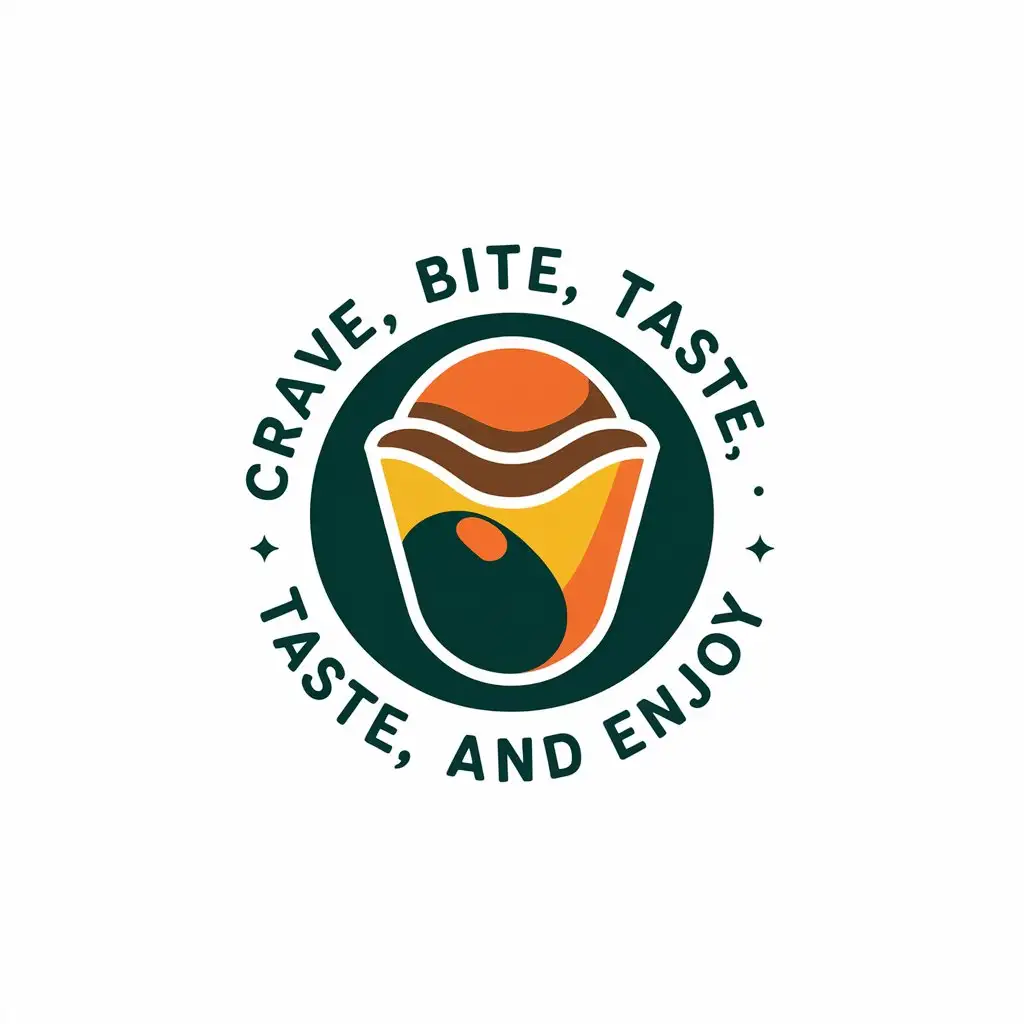 LOGO Design for Crave Bite Taste and Enjoy FoodInspired Symbol with Modern Style for Restaurant Industry