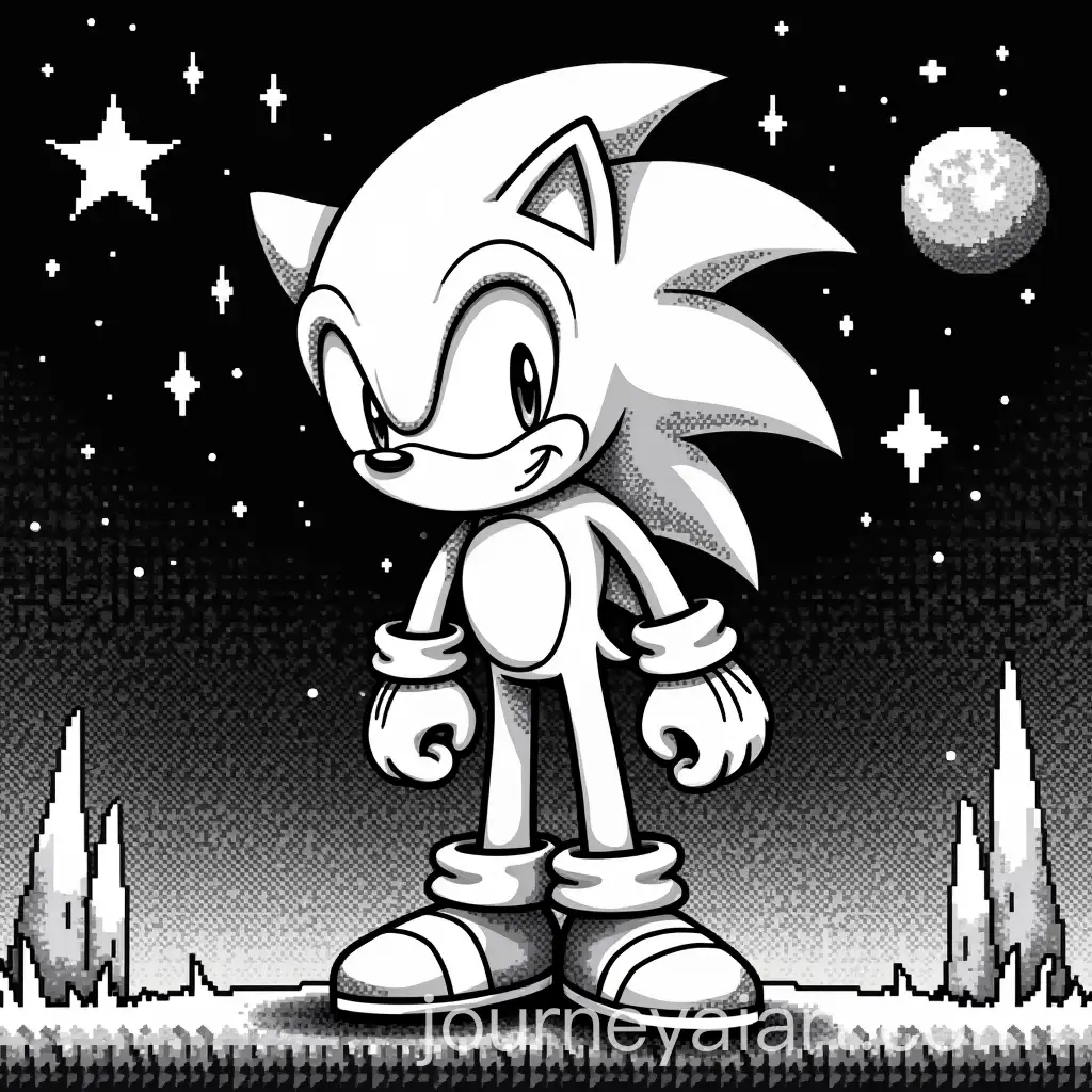 Super-Sonic-Character-in-Pixel-Art-Against-a-Space-and-Star-Background