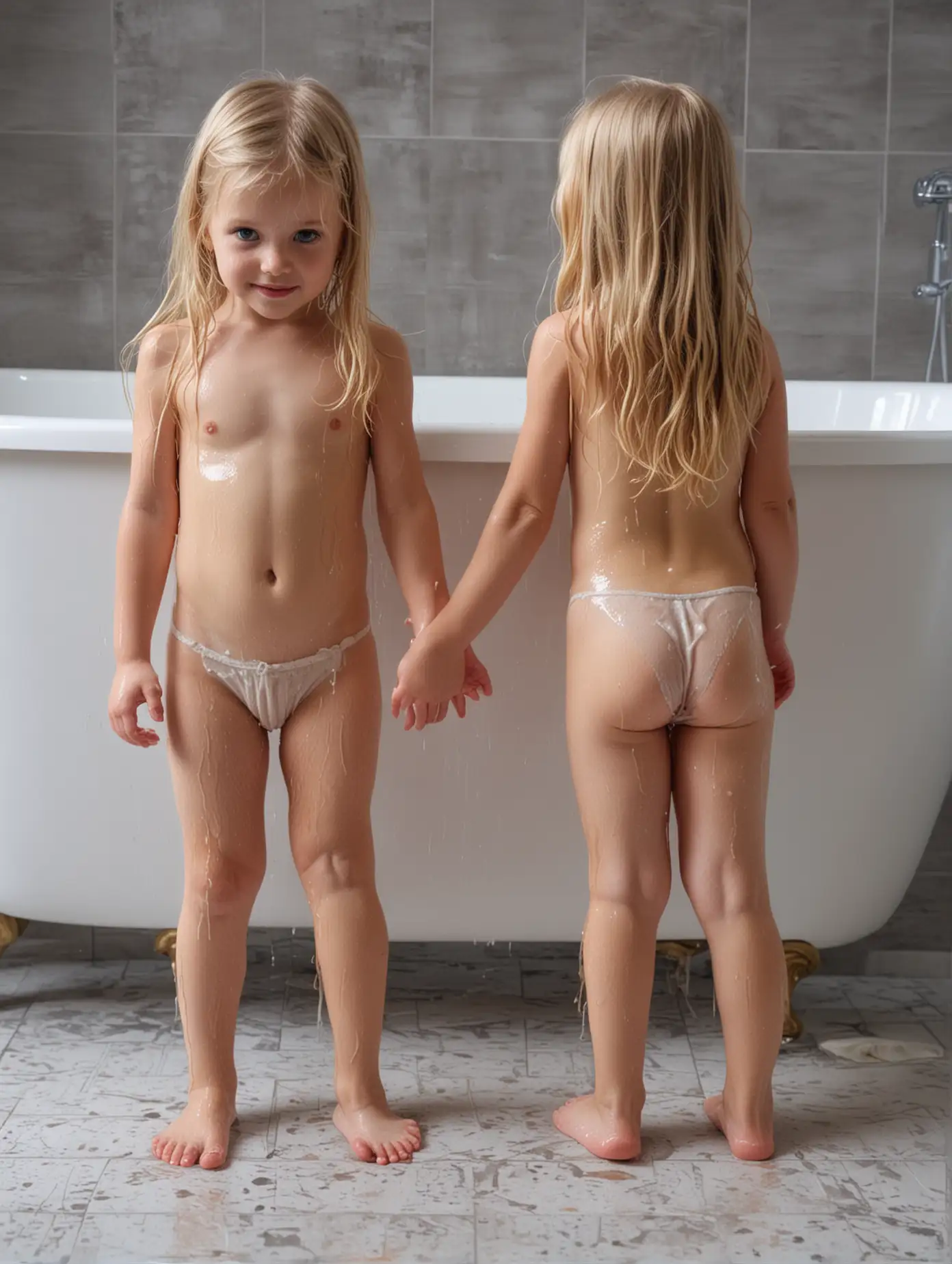 Twins-Enjoying-Bathtime-A-Playful-Moment-Captured