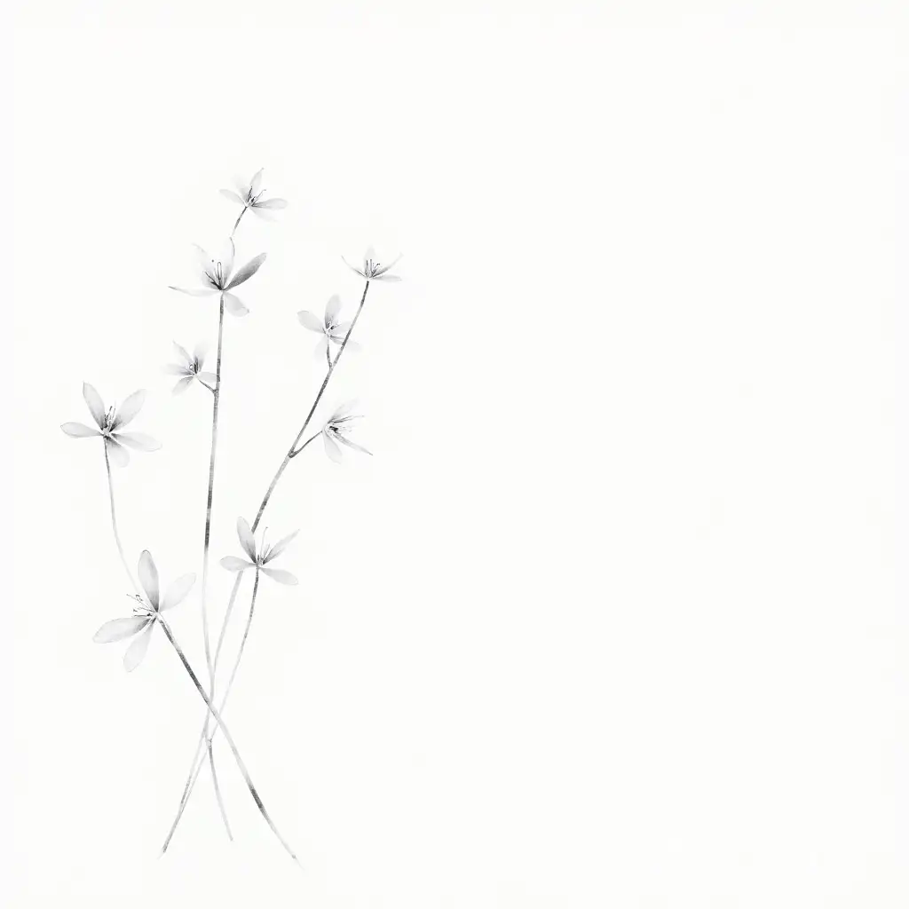 Delicate-Watercolor-Flowers-on-Monochrome-Background
