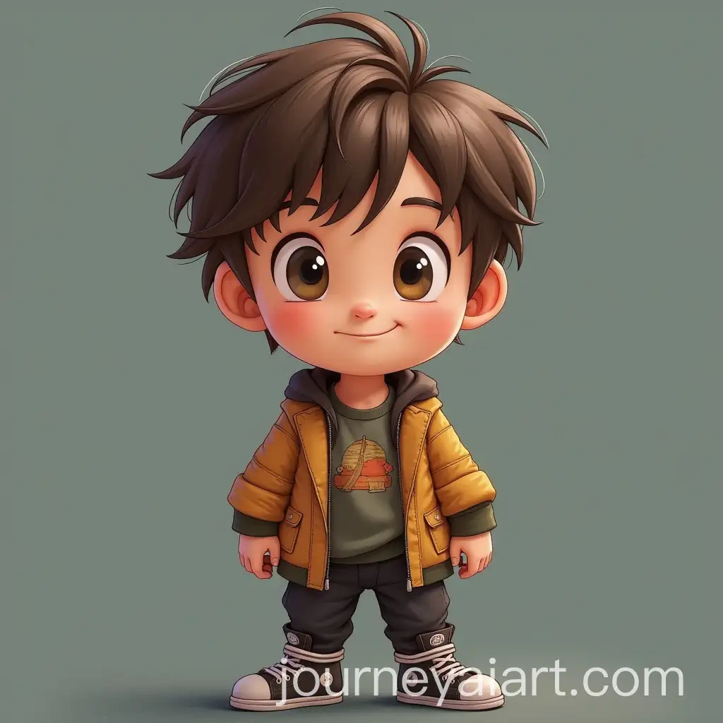 Young-Boy-Playing-with-Toy-Robot-in-Digital-Art