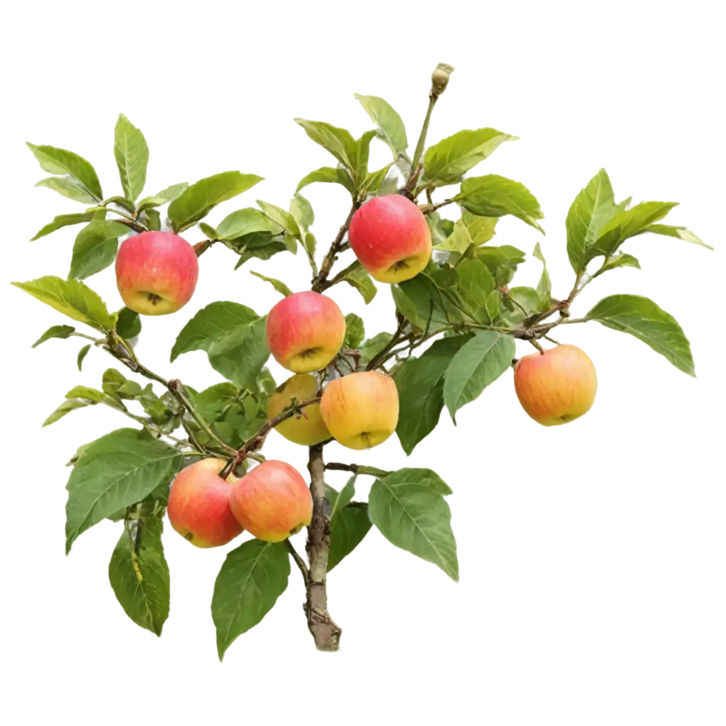 Stunning-PNG-Image-of-an-Apple-Tree-with-Lush-Green-Leaves-and-Vibrant-RedYellow-Apples