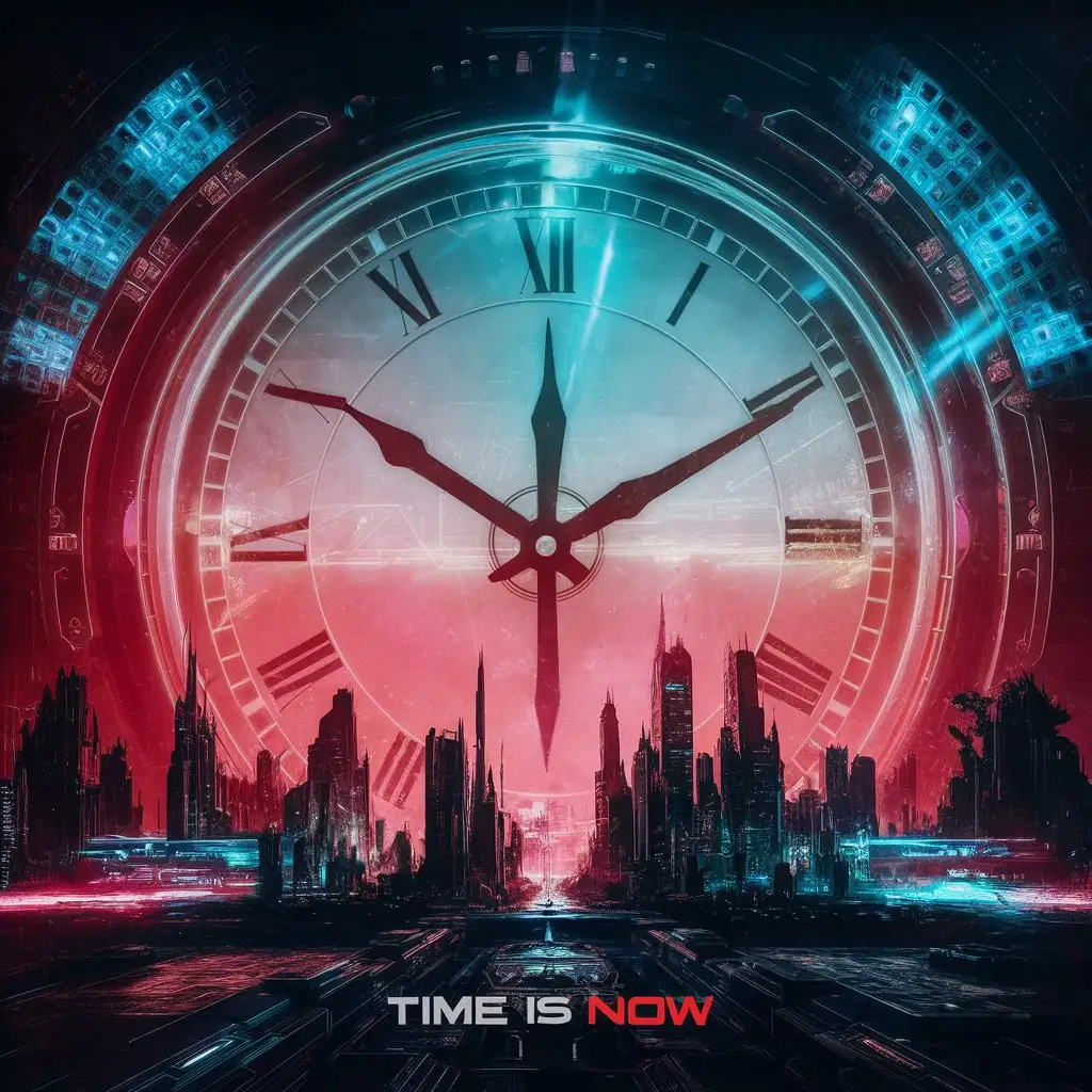 Dynamic Album Cover Art for Time is Now Featuring Surreal Elements