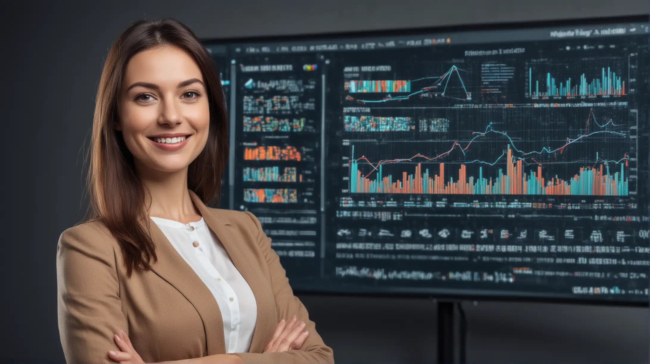 DataDriven Success A 30YearOld Professional Woman Embracing Big Data Analytics