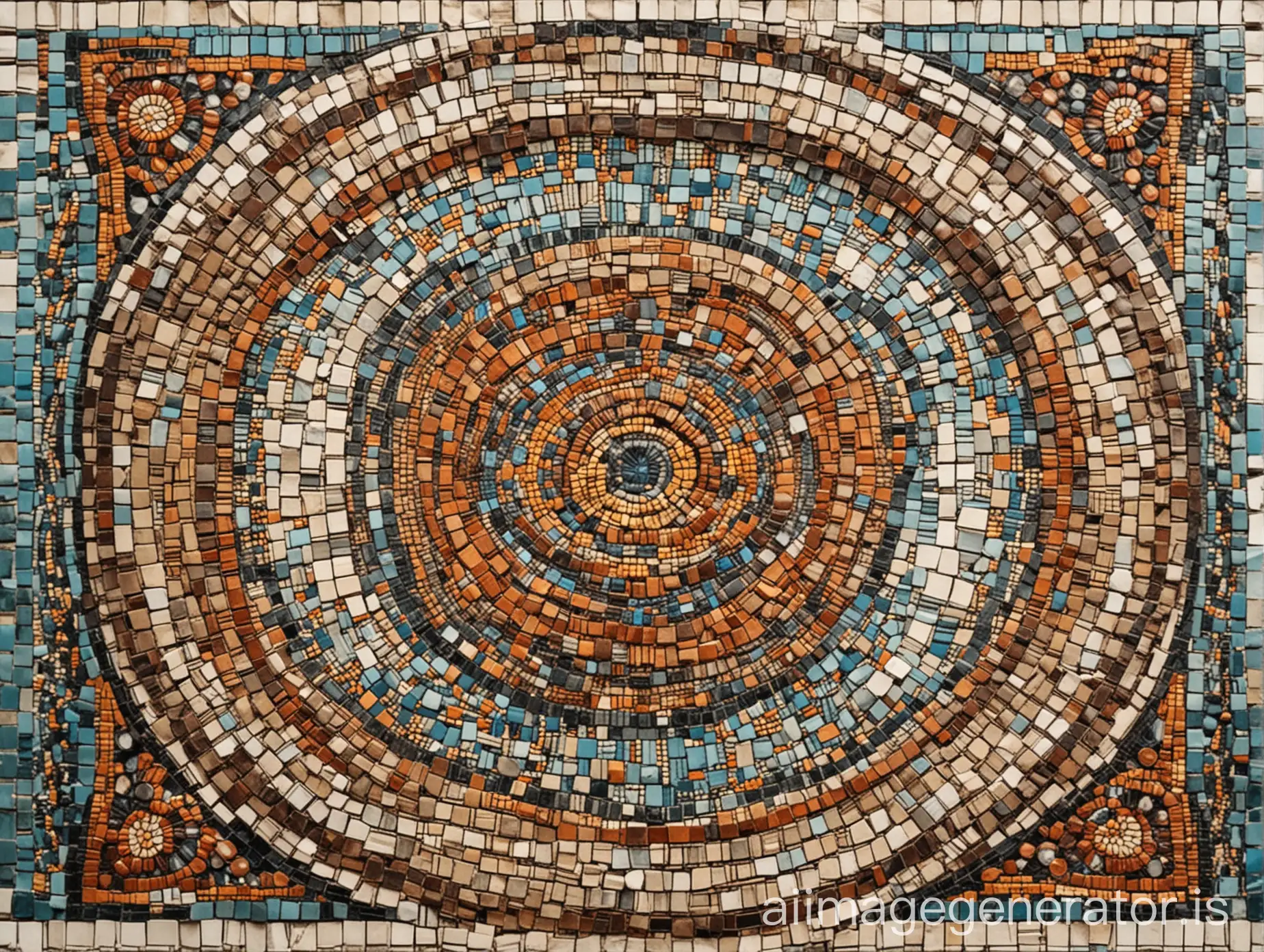 draw a small mosaic in an ancient style