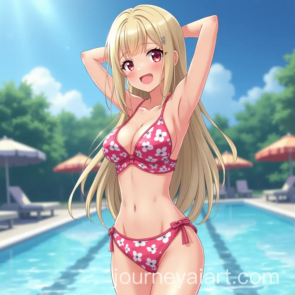 Anime-Girl-in-Swimsuit-with-Digital-Program-Background