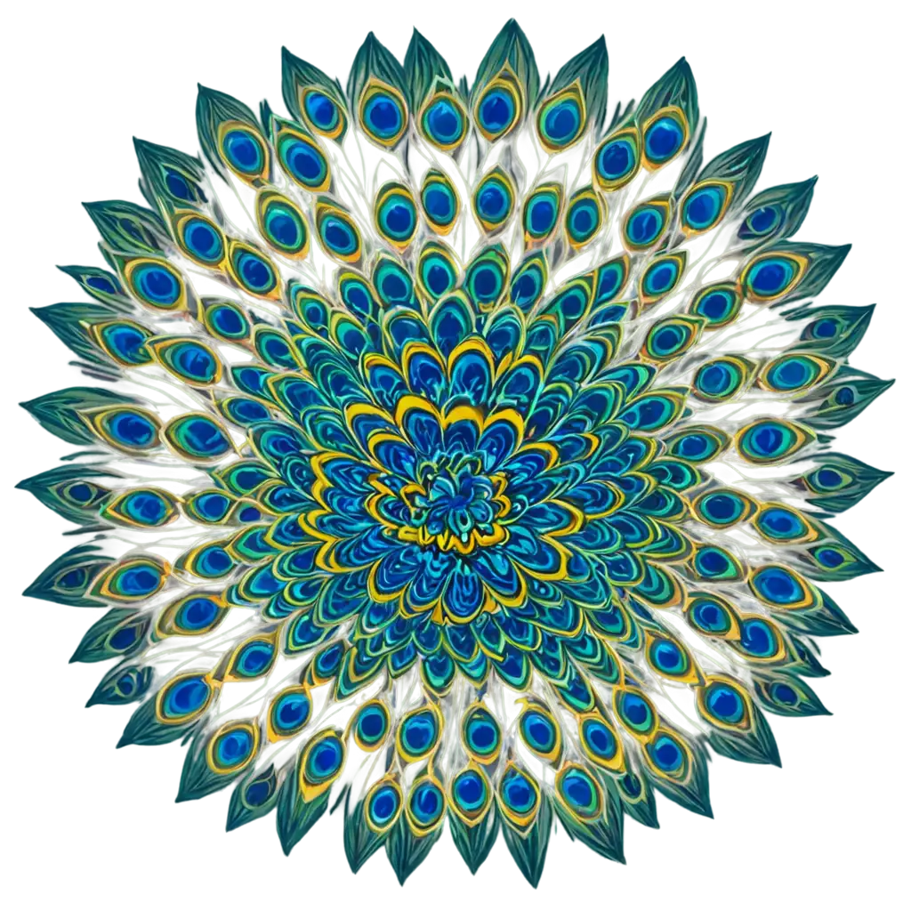 Stunning-Peacock-Feather-Mandala-Design-PNG-for-Versatile-Digital-Use