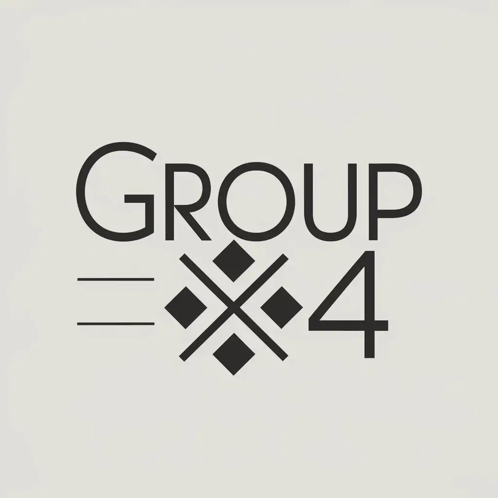 a vector logo design,with the text "GROUP 4", main symbol:BATIK,Minimalistic,be used in Education industry,clear background