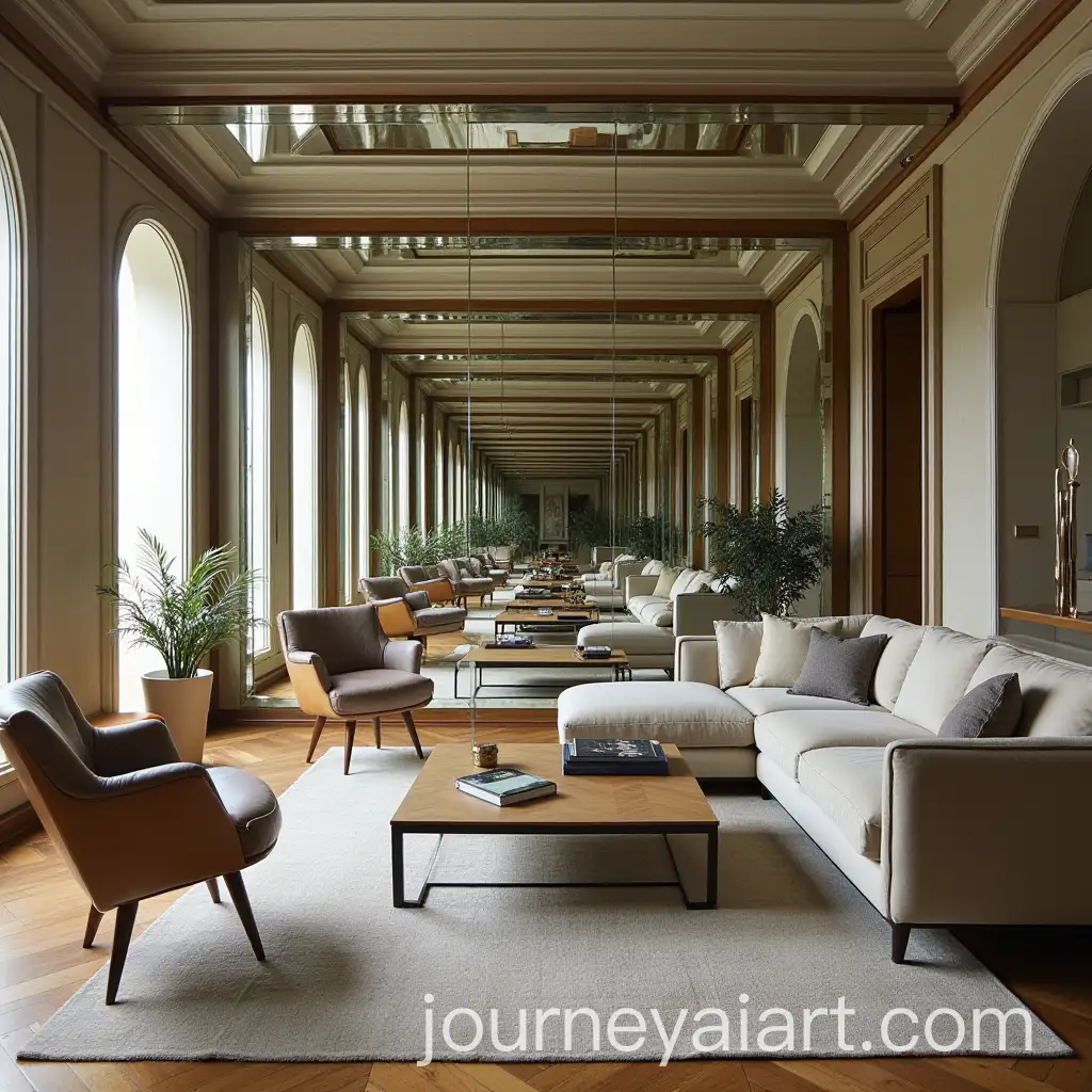 Labyrinth-of-Mirrors-in-a-Spacious-Living-Room