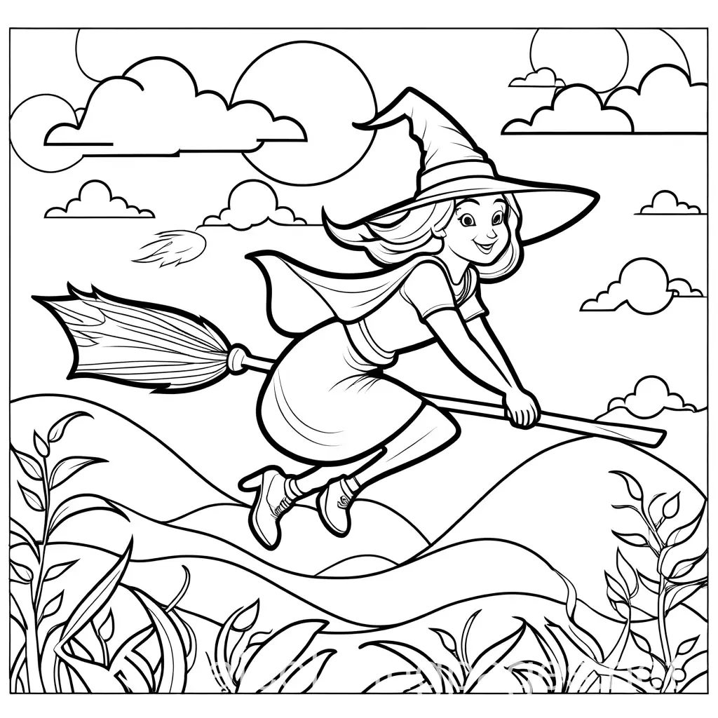 Witch-Flying-on-Broom-Coloring-Page-for-Kids