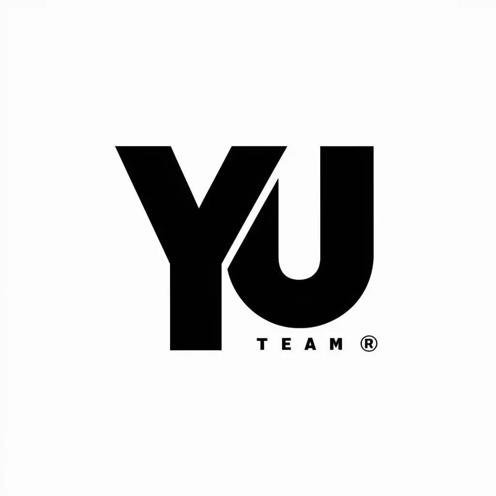 a vector logo design,with the text "Yu", main symbol:Yu, game, team,Moderate,be used in game industry,clear background