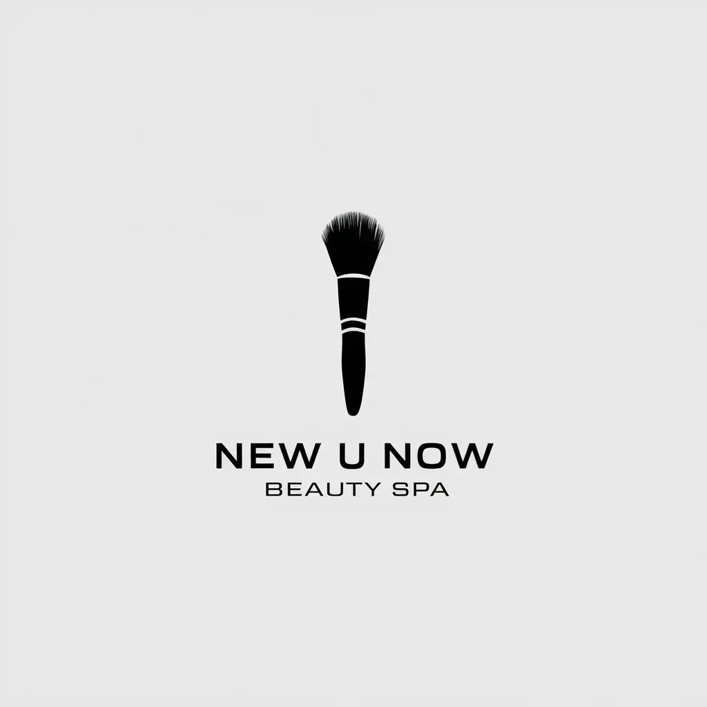 a vector logo design,with the text "NEW U NOW", main symbol:makeup,Minimalistic,be used in Beauty Spa industry,clear background