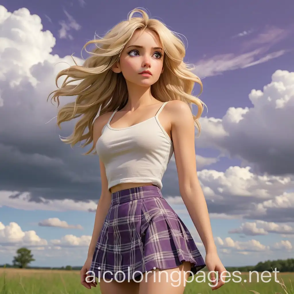 Pale-Blonde-Woman-Gazing-at-Clouds-in-a-Grassy-Field