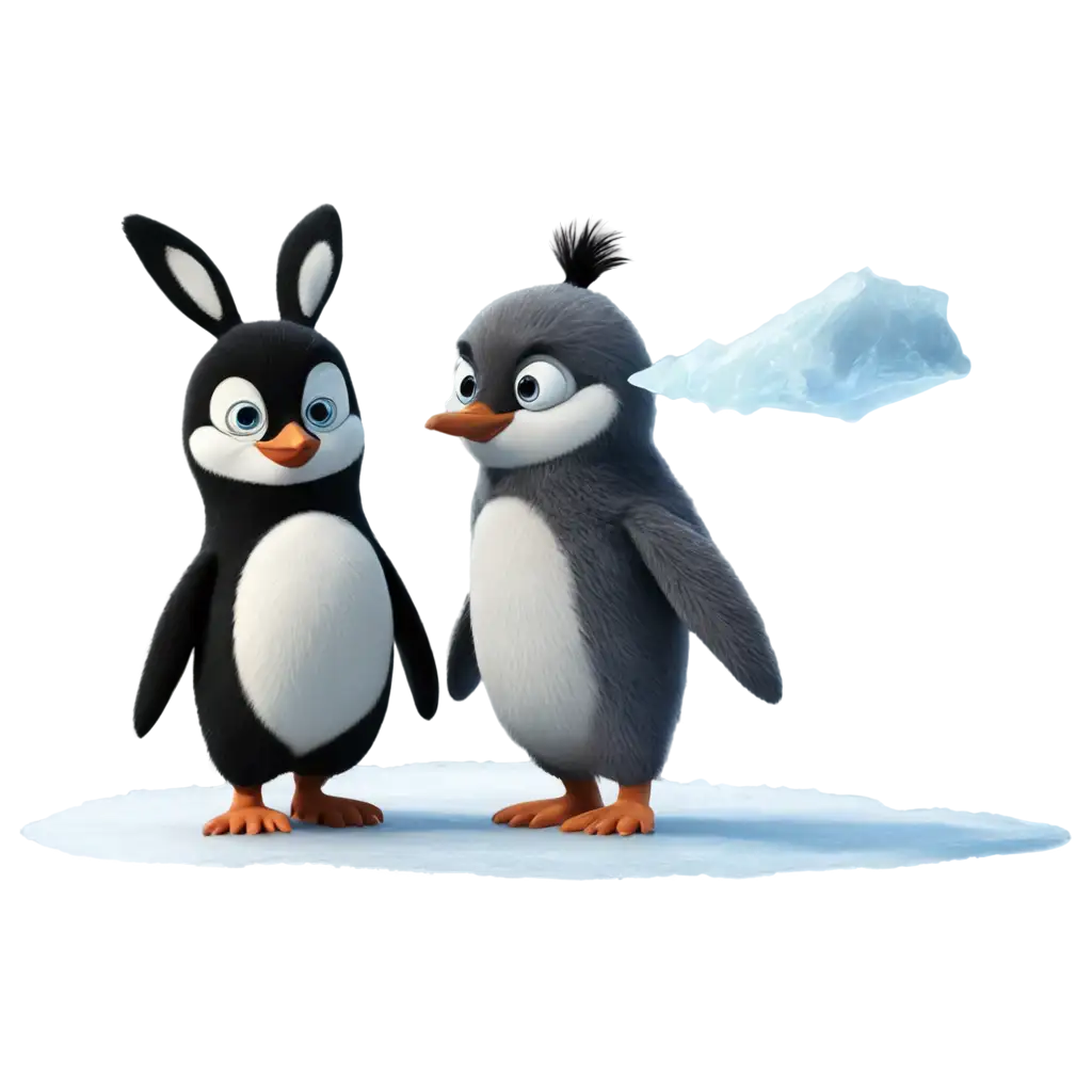 Percy-Penguin-and-Rabbit-Pete-FaceOff-PNG-Image-for-Dynamic-Visual-Appeal