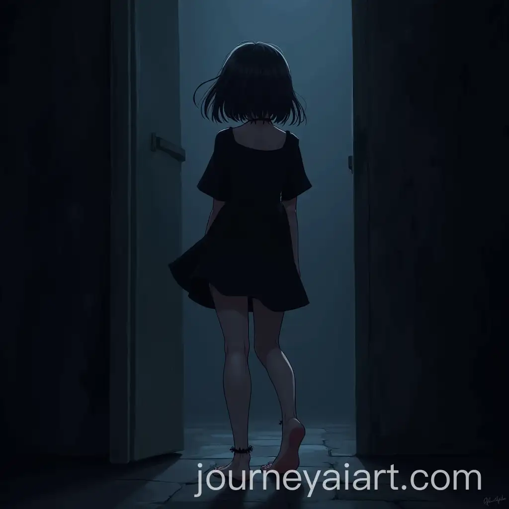 Anime-Goth-Girl-Barefoot-in-Dark-Ambience