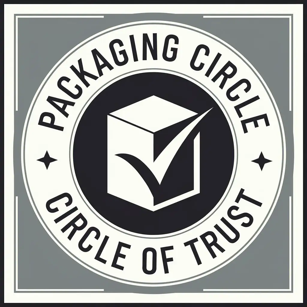 LOGO Design for Packaging Circle Circle of Trust with Box Print Design Solutions