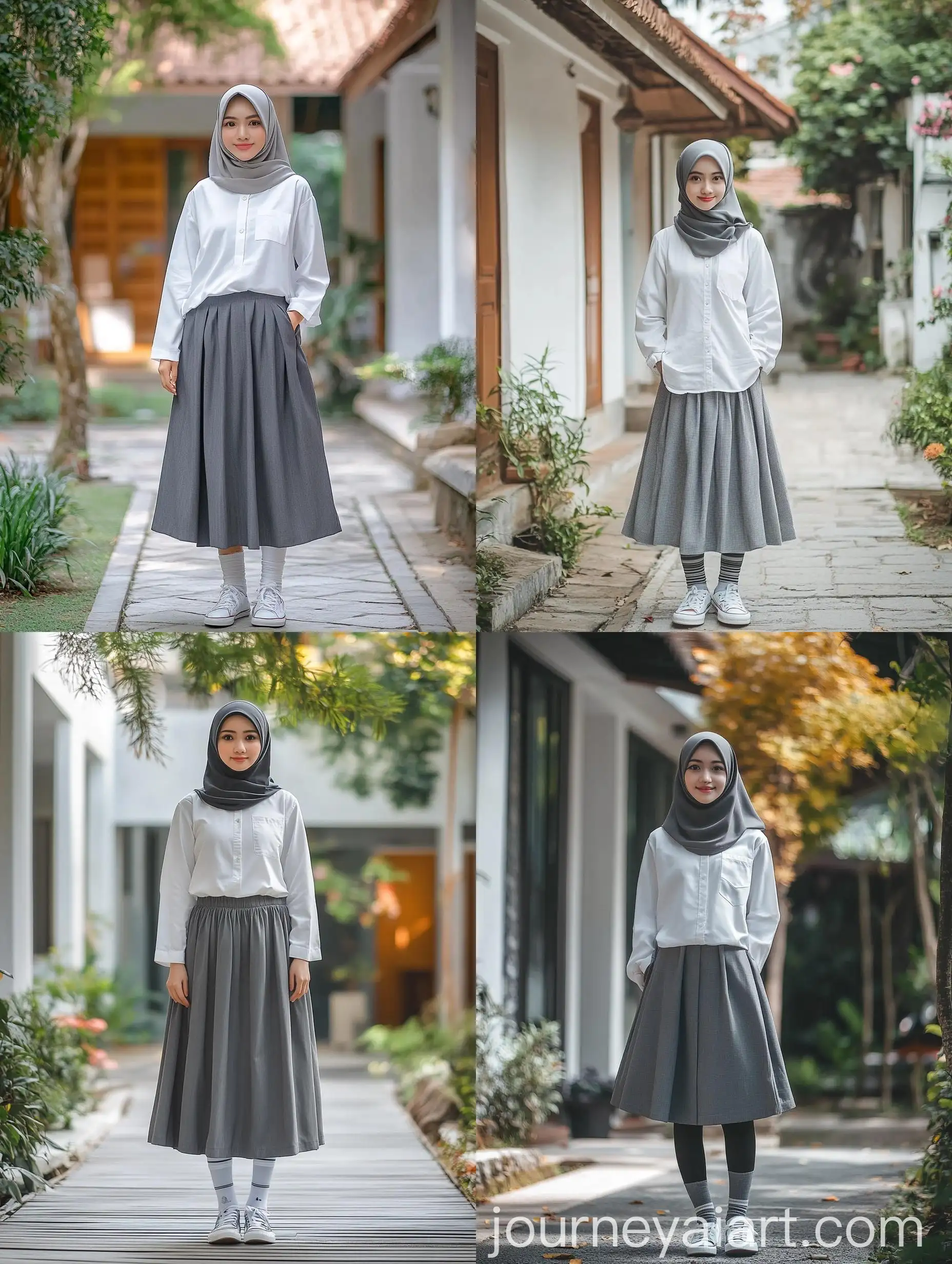 Young-Indonesian-Woman-in-Hijab-Smiling-in-Garden