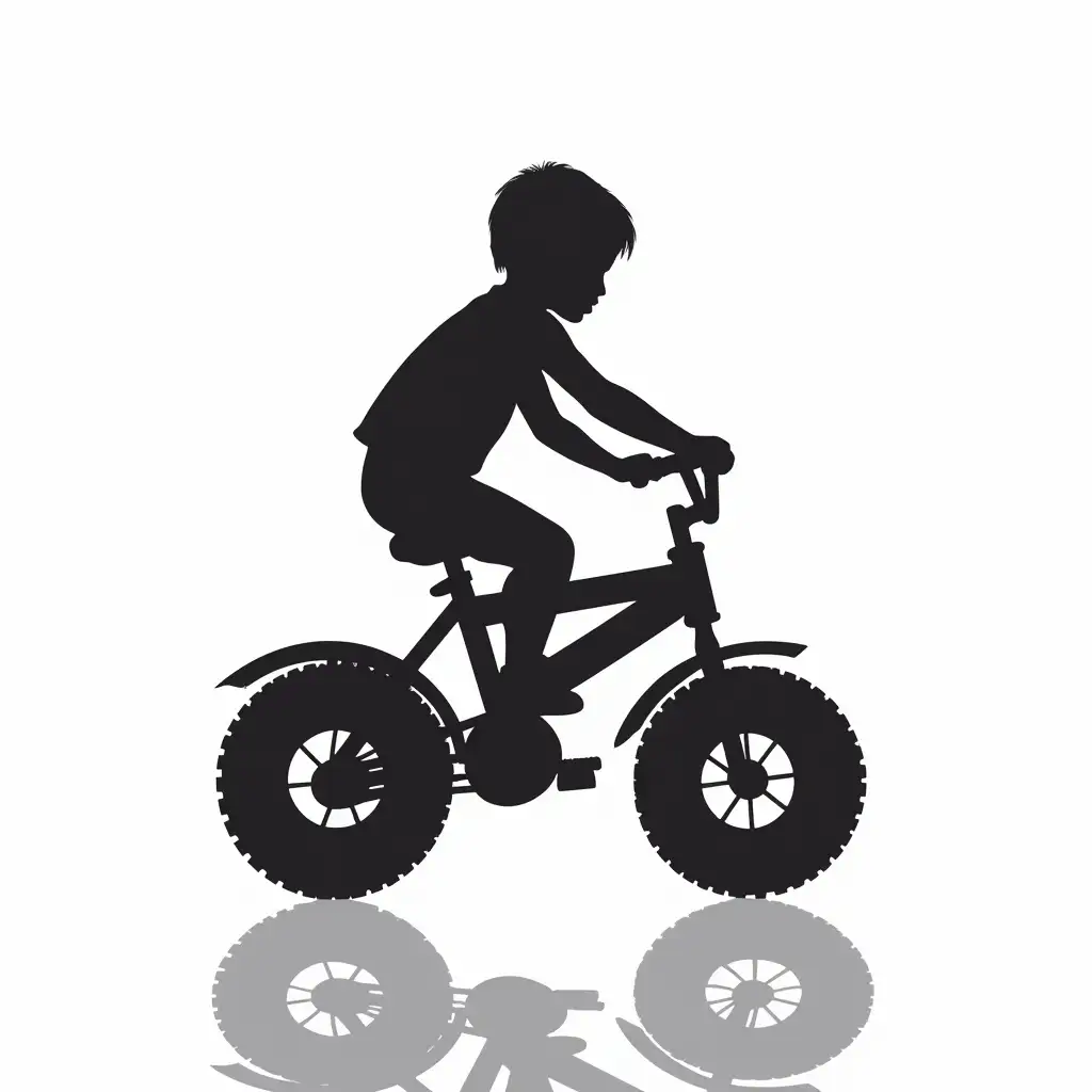 Silhouette-of-a-Toddlers-Bike-on-White-Background