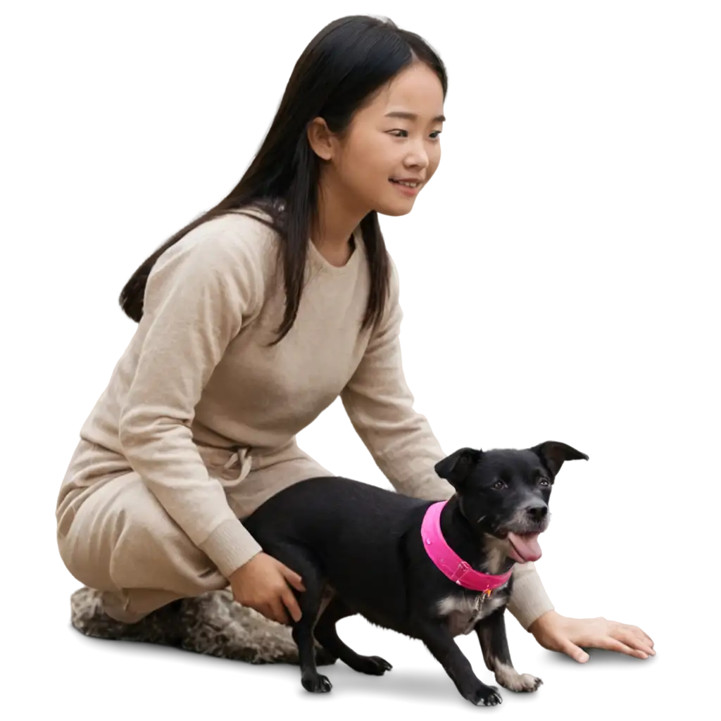 Chinese-Girl-and-Dog-PNG-Image-HighQuality-Digital-Art-for-Various-Uses