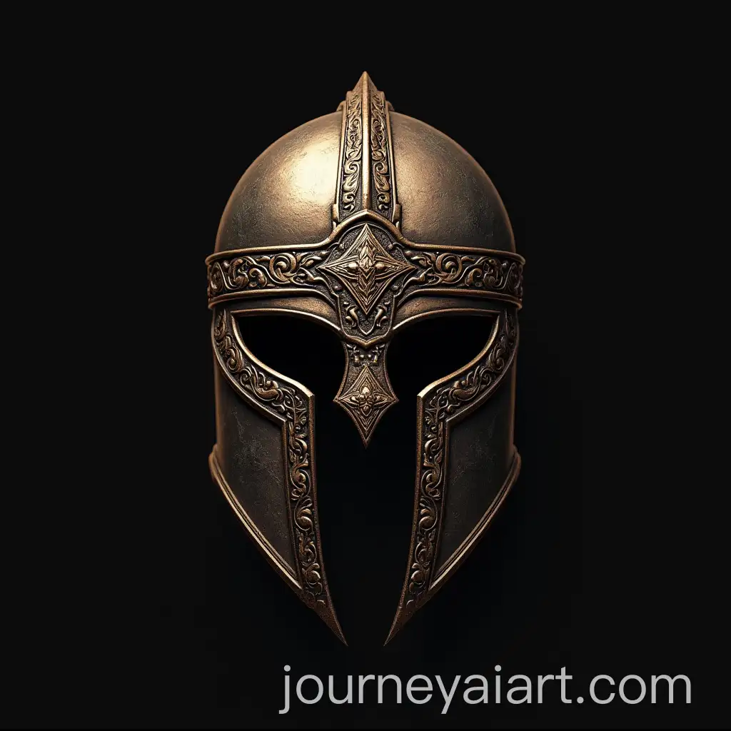 Medieval-Helmet-Logo-Design-with-DB-Letters