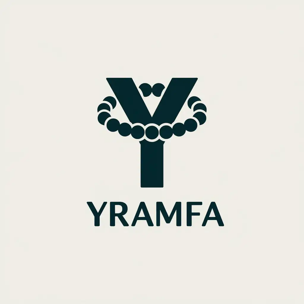 LOGO Design for Yramfa Letter Y Surrounded by a Bracelet with Clear Background